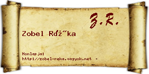 Zobel Réka névjegykártya